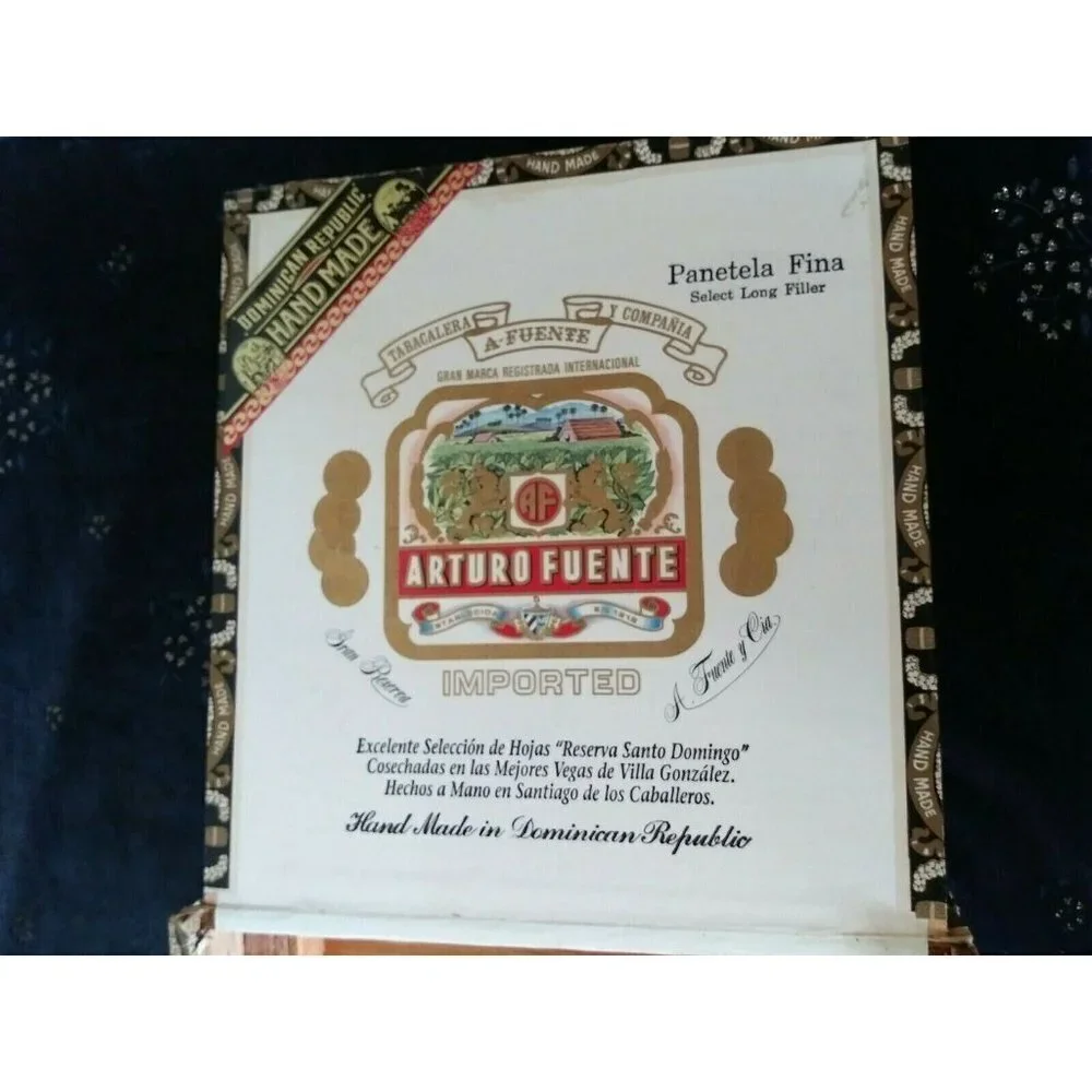 Wooden Cigar Box Arturo Fuente Empty 7.5